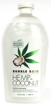 1 Natural Therapy Hemp and Coconut Bubble Bath Softens and Moisturizes 33.8fl oz