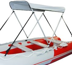 Portable Bimini Top Cover Canopy For Inflatable Kayak Canoe Boat (2 bow) image 1