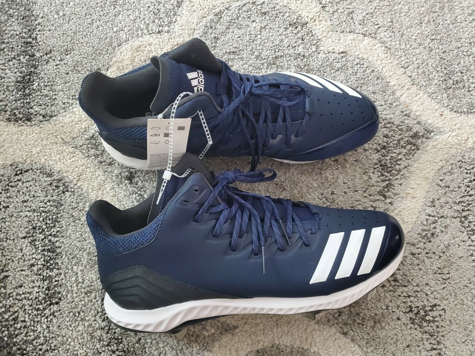size 14 metal baseball cleats
