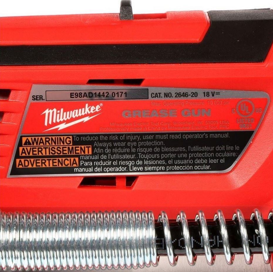 Milwaukee 264620 M18™ Cordless 2Speed Grease Gun (Bare Tool) Paint