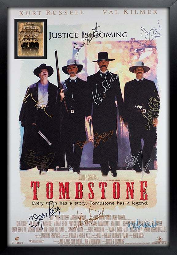 Tombstone Signed Movie Poster Framed and Ready to Hang, Collectible