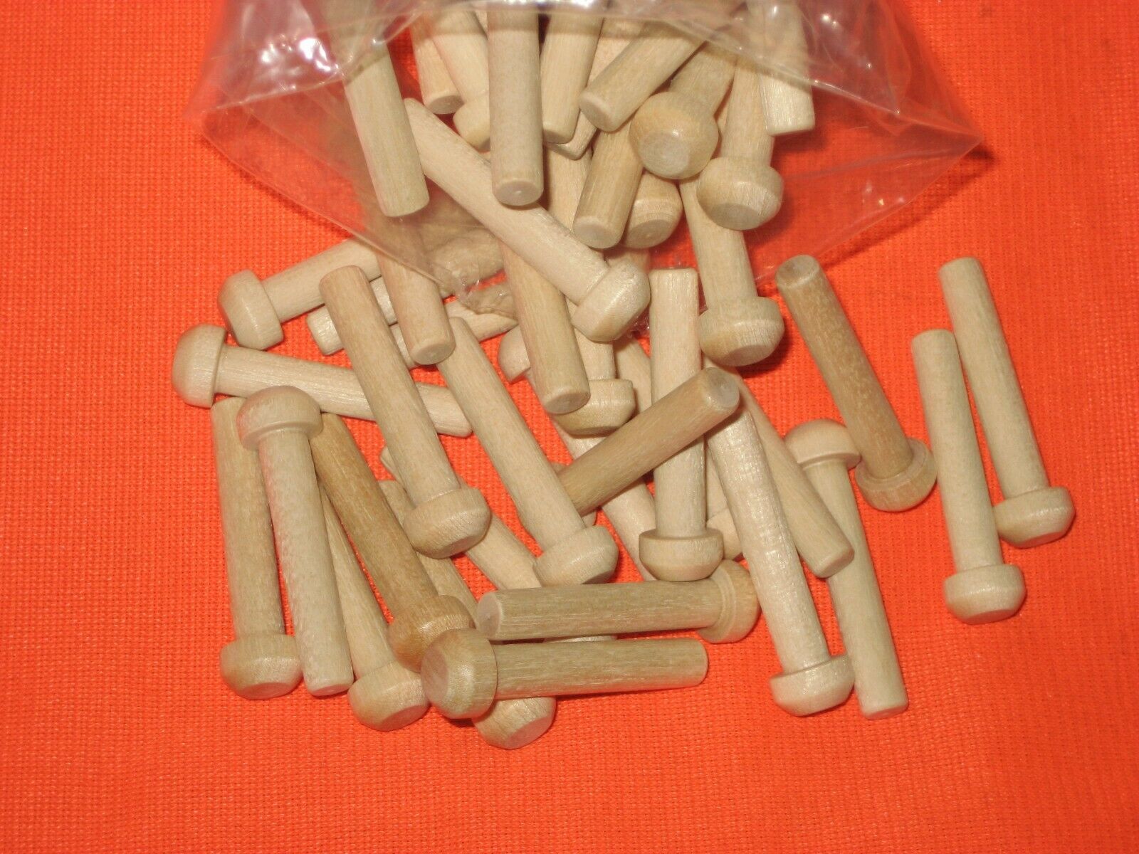 1/4" x 13/8" Wood Axle Pegs for Truck Car WheelsLot of 12 Wooden Toy