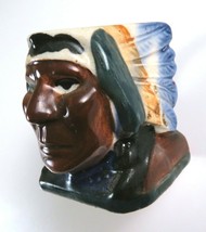 Vintage Ceramic Indian Head Small Cream Pitcher, Made In Japan - $18.71
