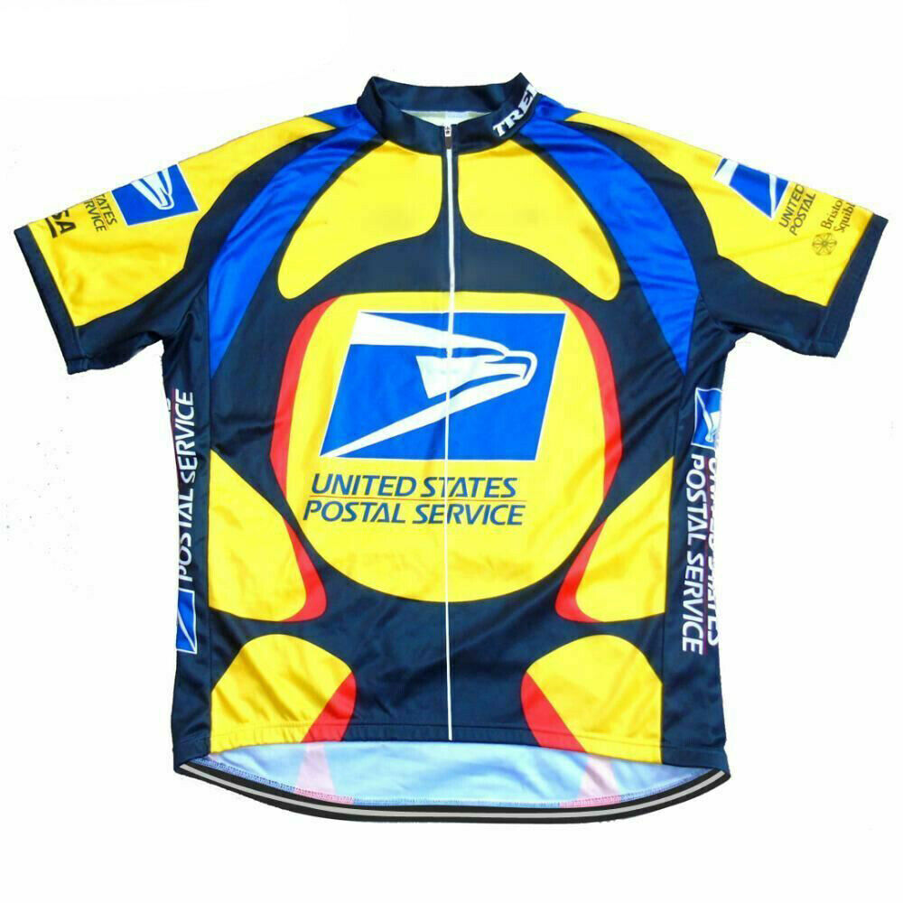 USPS US Postal Service Cycling Jersey Shirt Retro Bike Ropa Ciclismo MTB Maillot
