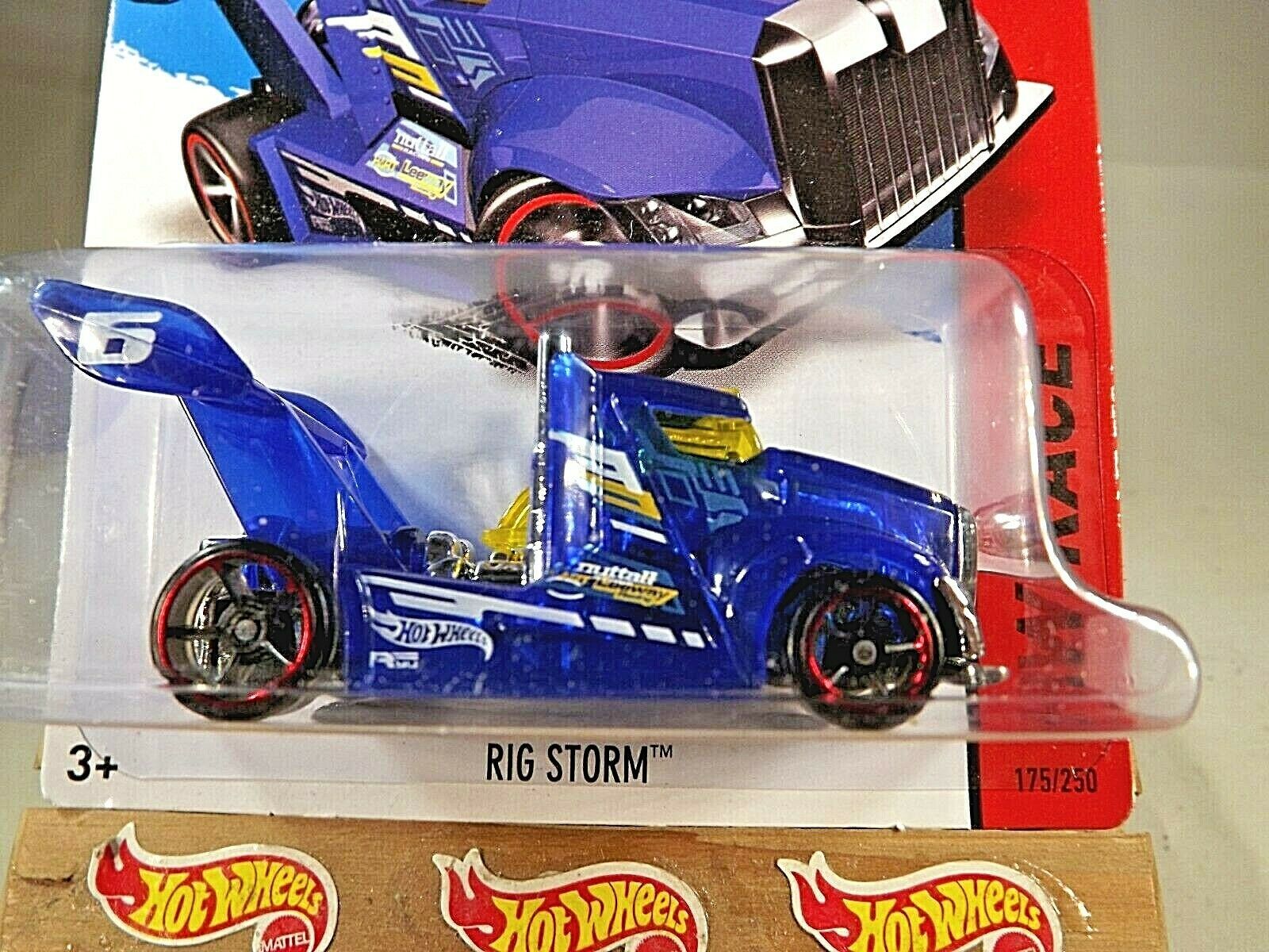 Hot Wheels HW Race X Racers RIG STORM Blue Variant W Black OH Spoke Contemporary