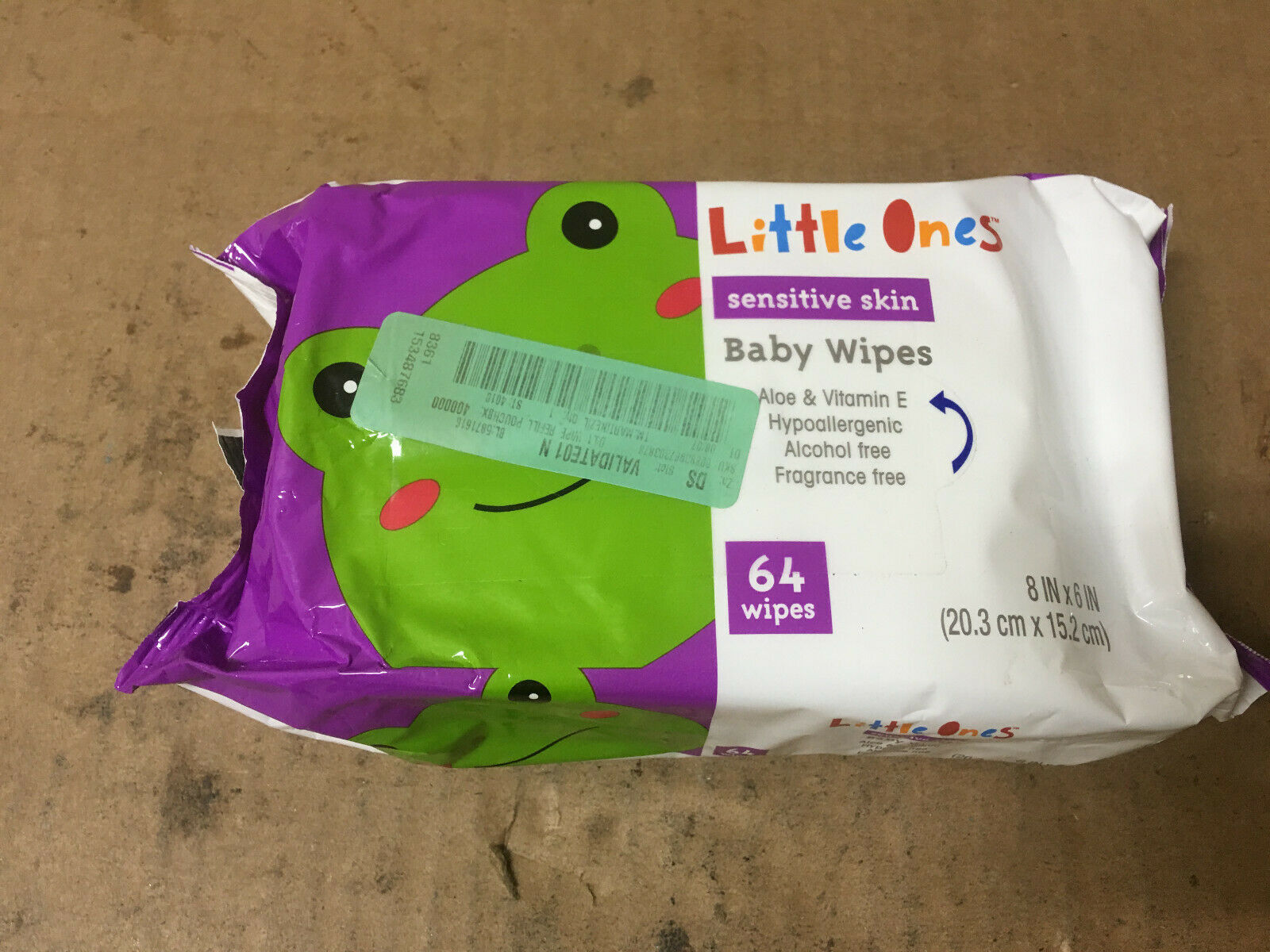 Little Ones Sensitive Skin Baby Wipes 64 Wipes Baby Wipes