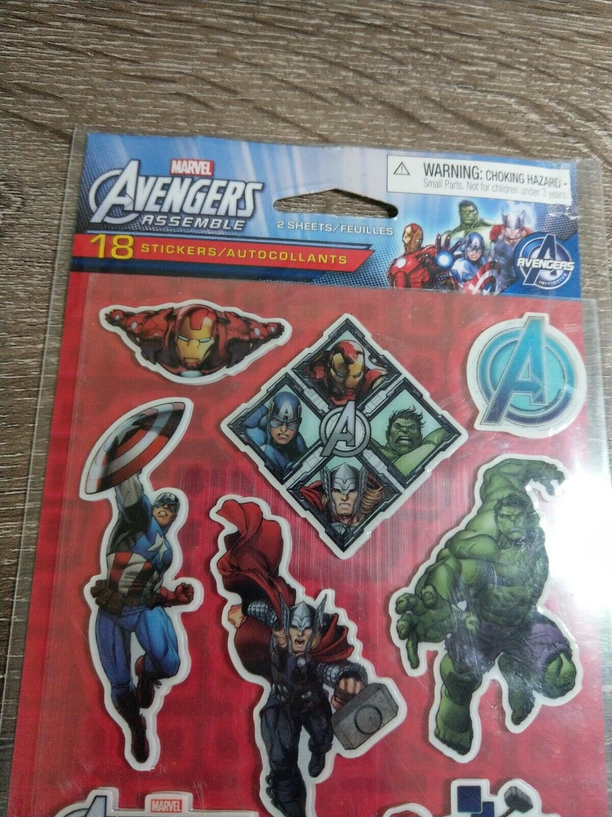 Marvel Avengers Assemble 18 Stickers 2 Sheets Iron Man Thor Hulk