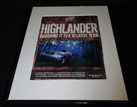 2001 Toyota Highlander Framed 11x14 ORIGINAL Vintage Advertisement - $34.64