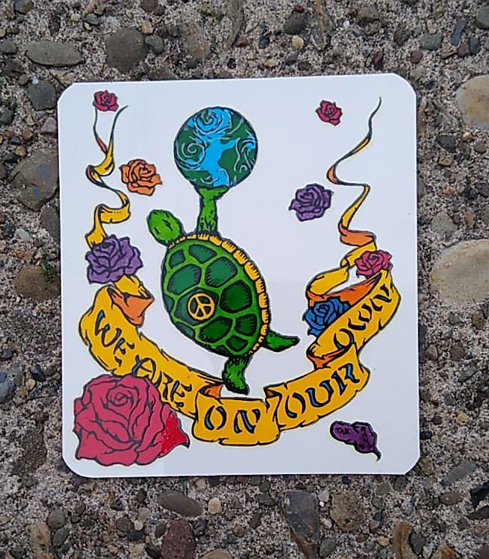We Are On Our Own Window Sticker Deadhead  Car Decal  Hippie