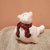 Vintage Salt and Pepper Shakers, Polar Bear with Cub wearing Scarf, Figurine image 9