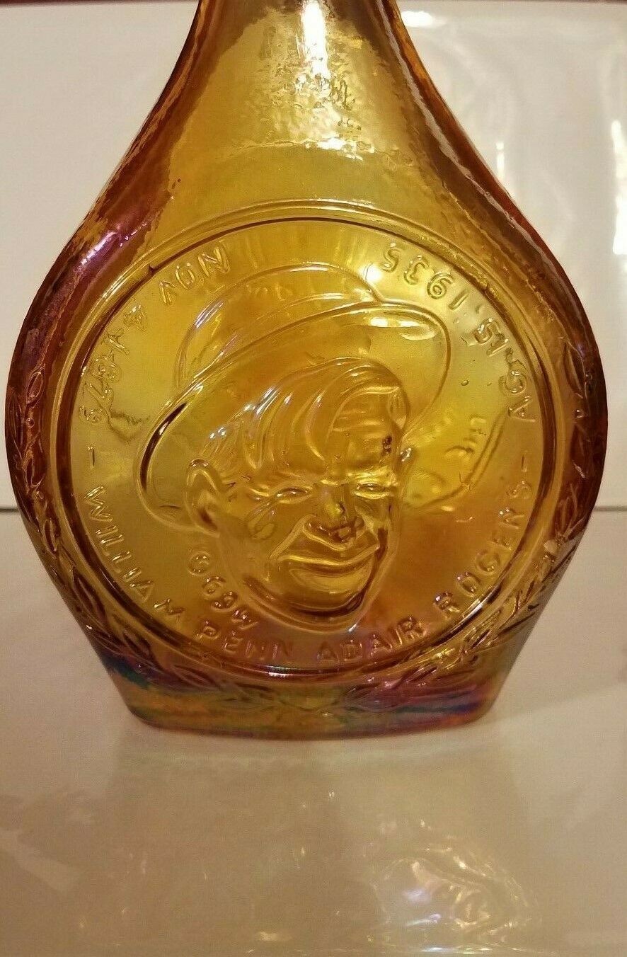 Wheaton Bottle "Great American" Series Collectible Will Rogers Wheaton