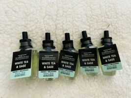 5 x Bath Body Works Wallflowers White Tea And Sage Diffuser Refill Bulbs - $39.40