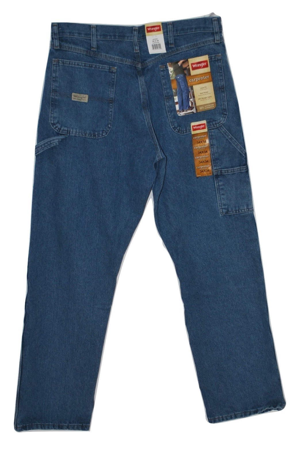 Wrangler Mens Relaxed Fit Carpenter Jeans Antique Stone 34x34 Mens Clothing 9789