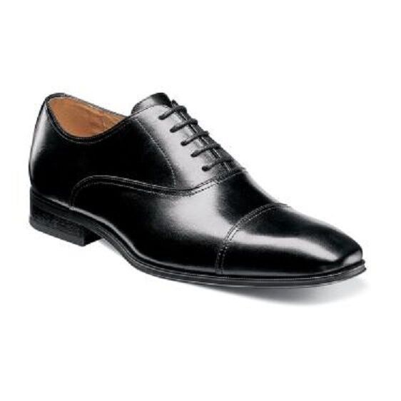Florsheim Men's Shoes Corbetta Cap Toe Oxford Black Leather 14180-001