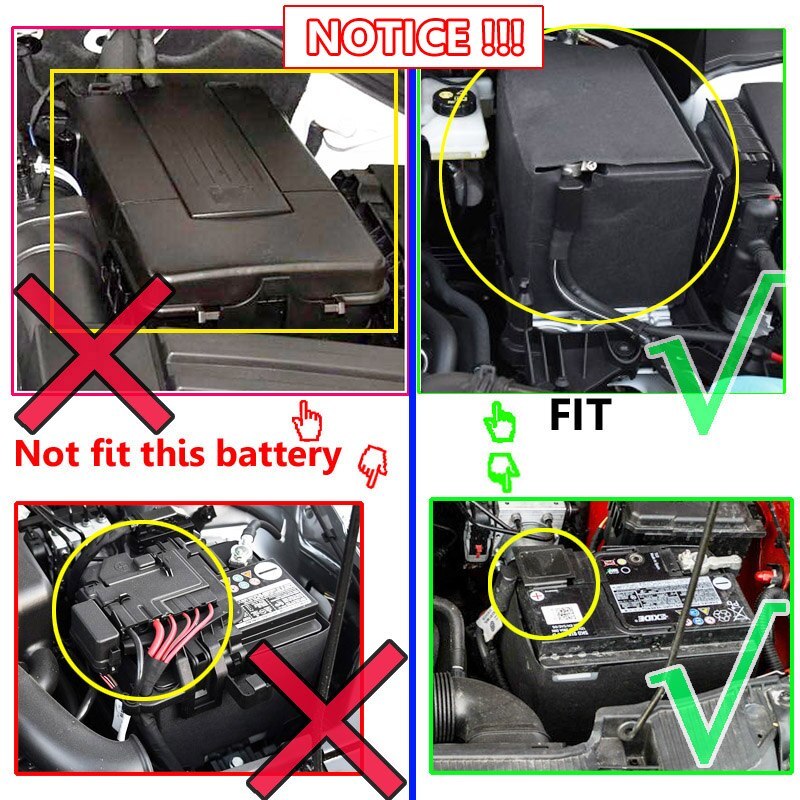 For SEAT 5F MK3 Ateca 20132018 Car Engine Battery Cathode Positive Electrode P Decals & Stickers