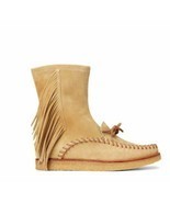 Polo Ralph Lauren Camel Women's Channing Fringe Mid-Rise Boot, 9B - $311.85