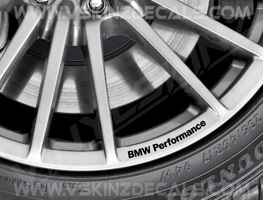 BMW Performance Logo Wheel Rim Decals Kit Stickers Premium Quality Alpina M3 M4