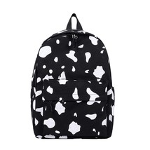 Cow Pattern Backpack For School Teenagers Girls Vintage Casual School Bag Mochil - $27.79