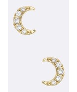CZ Crescent Stud Earrings - $6.00