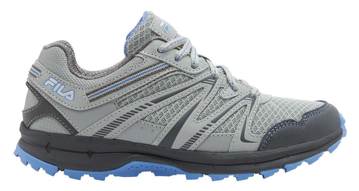 Fila Ladies' Northampton Trail Shoe - Grey/Blue - Size 7.5 - Athletic