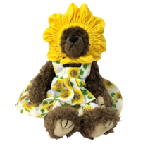 Vtg 1993 TY Beanie Baby Susannah Sunflower Bear Jointed Plush Attic Collection  - $14.84