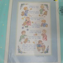 Baby Hugs Precious Keepsakes Monday&#39;s Child Counted Cross Stitch Kit Sun... - $24.18