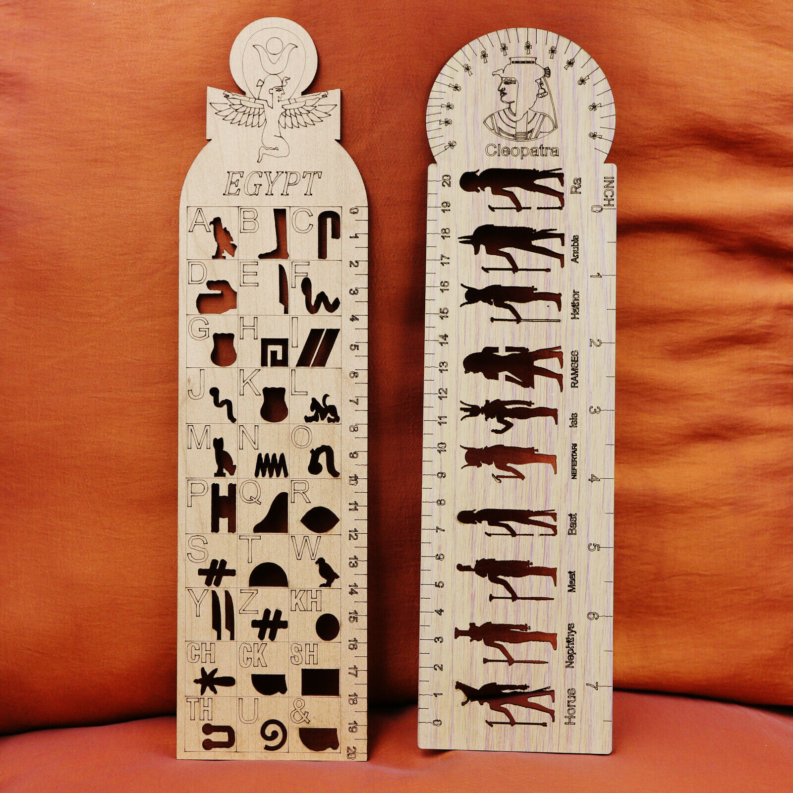 TWO Egyptian Ruler...Write your name in and similar items