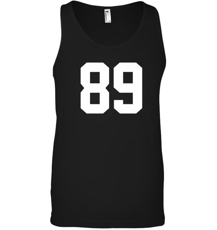 89 Sports Jersey Number Tank Top for Team Fan Player 89 - T-Shirts ...