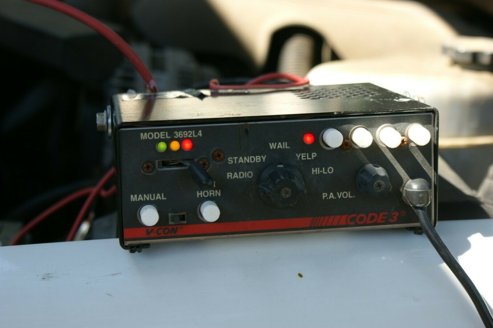 CODE 3 VCON 200 Watt Siren Control Box 3692L4 w/Mic Other Public