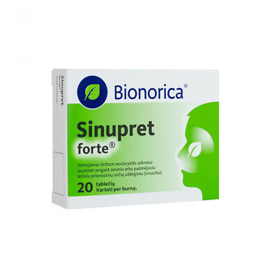3 PACK  Sinupret Bionorica FORTE Blocked Nose Headache Sinus Congestation 20 tab