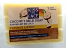 Kiss My Face Pure Coconut Milk Soap Bar with Mango Butter, 3.5 oz, 3 Count - $2.96
