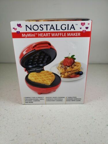 nostalgia mini wafflemaker red