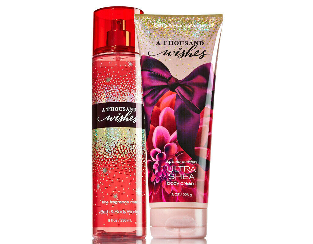 BATH & BODY WORKS A Thousand Wishes Body Cream + Fine Fragrance Mist