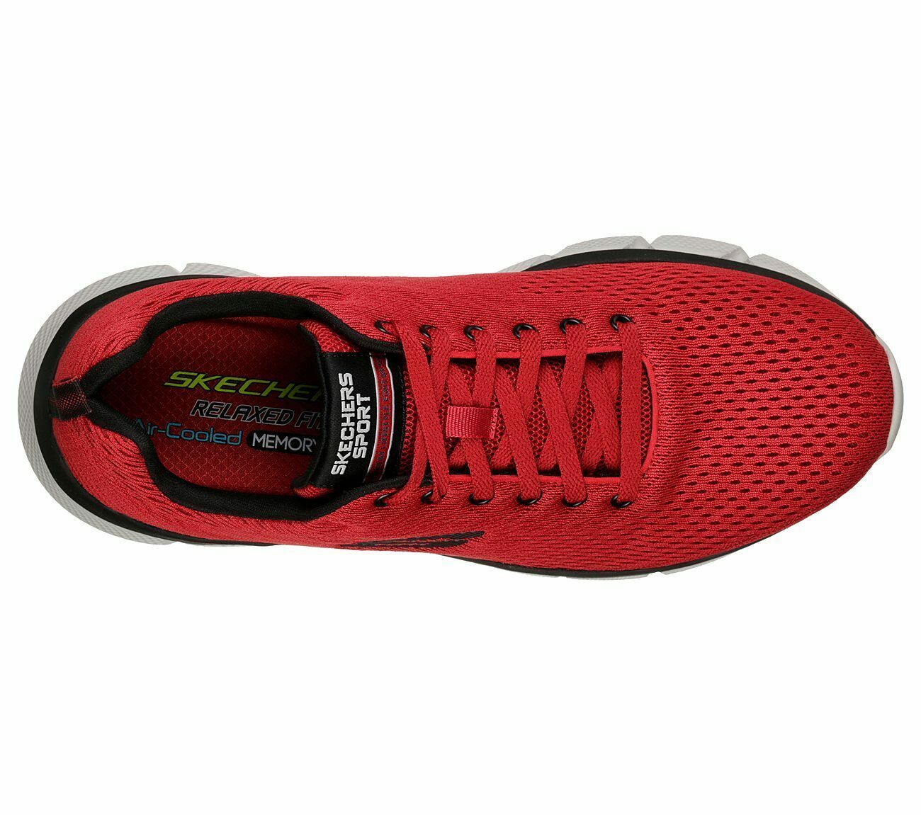 Skechers Red shoes Men Memory Foam Mesh Sport Athletic Comfort Casual ...