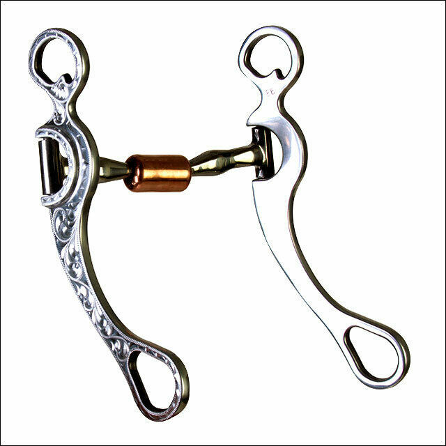HILASON DIECAST ALUMINUM HORSE CURB BIT 5" MOUTH ENGRAVED CHEEK U128E