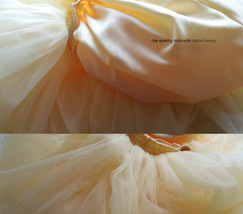 YELLOW Tulle Midi Skirt Outfit High Waisted 4-Layered Midi Tutu Plus Size image 7