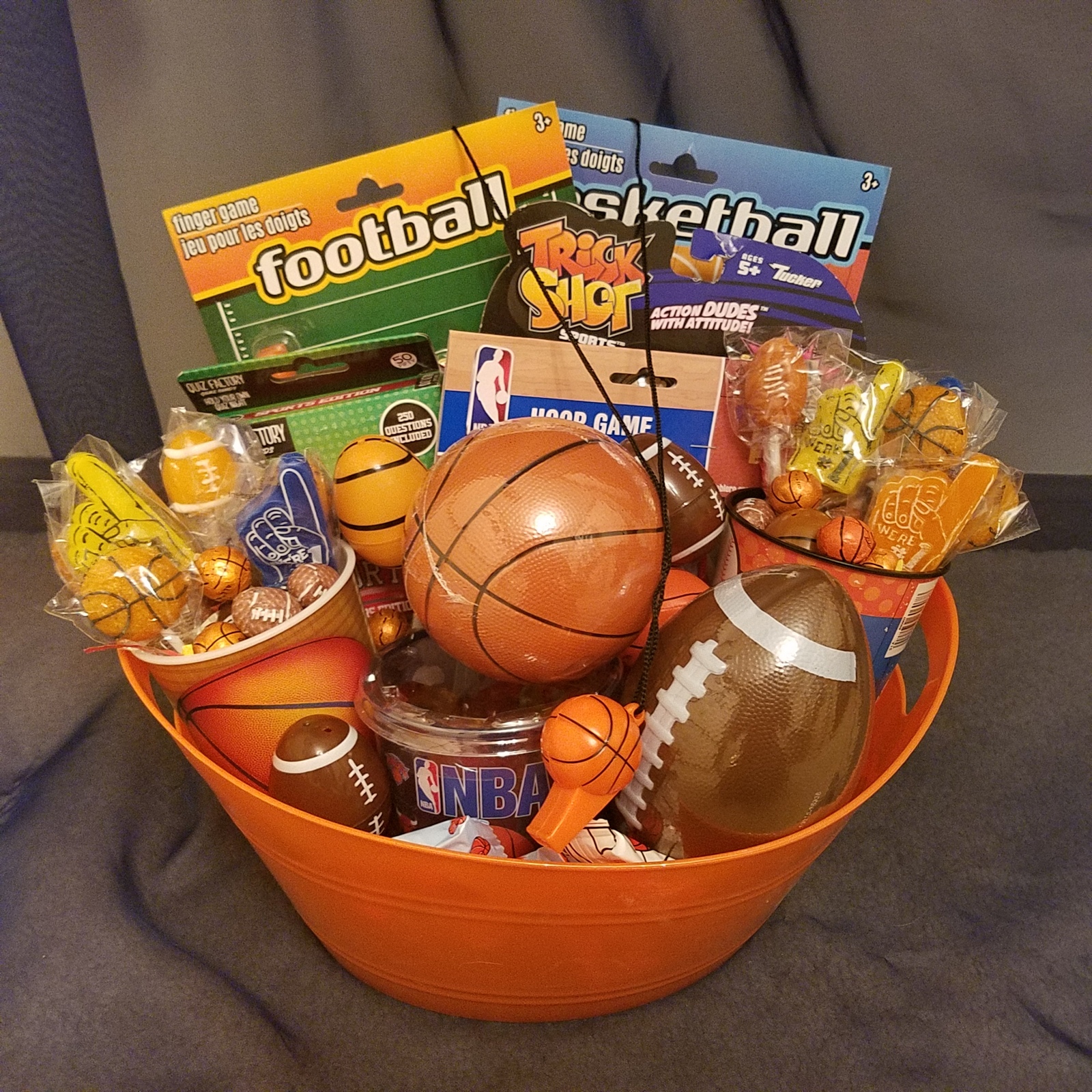 A unique gift idea for that fan young or old The basket contains all Footba...