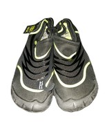 Mens Athletic Works Breathable Mesh Black/Yellow Beach Shoes Sz 13-14 - New - $24.99