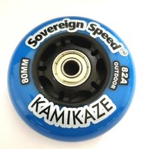 OUT 8x 80mm 82a Soft Outdoor Inline Skate Wheels with Bearings / rollerb... - $100.00