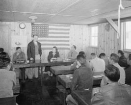 Town hall meeting at Manzanar Relocation Center internment camp WWII Photo Print - $8.81+