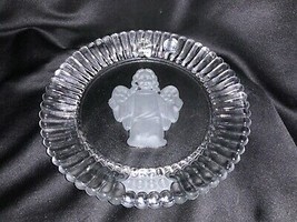 W. Germany Goebel Annual 1980 Crystal CLEAR FROSTED Embossed Angel Wall ... - $30.00