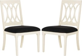 Safavieh Home Collection Selena Black Velvet and White Side Chair (Set of 2) - $383.94