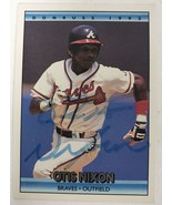 Otis Nixon Autographed Baseball Card - Atlanta Braves - $7.00