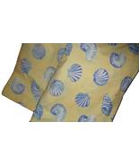 The Company Store Set of 2 Euro Pillow Shams Yellow Blue Seashells Shells - $29.97