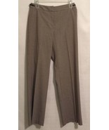 Ann Taylor Sz 4 Brown and Beige Checked Polyester Blend Pants - $19.79
