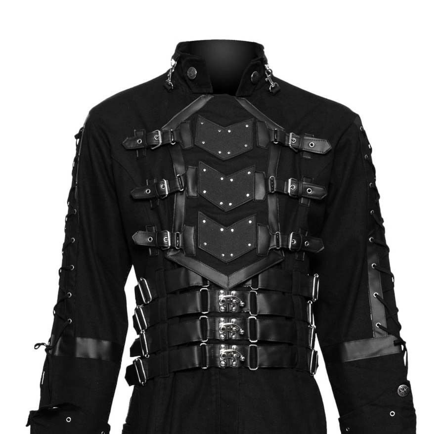 Hellraiser Goth Coat Dark Gothic Steampunk Jacket Punk Vampire Men Long Coat