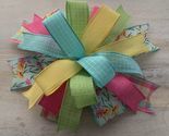 1 Pcs Whimsical Lantern Easter Wired Wreath Bow 10 Inch #MNDC