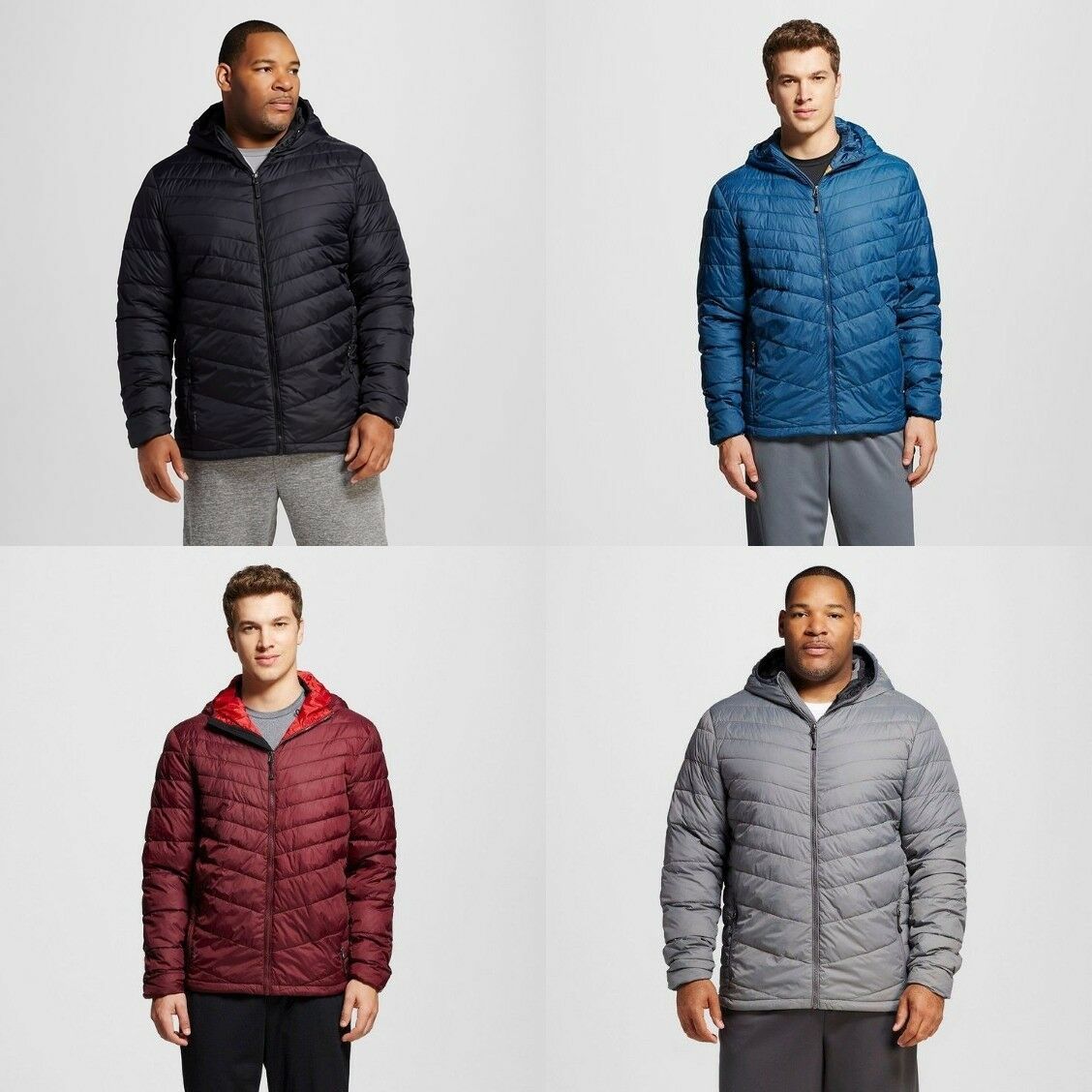 champion sherpa trim mens puffer jacket