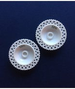 Pair of 50s Lindshammar white taper candle holders by Gunnar Ander - $35.00