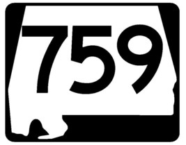 Alabama State Route 759 Sticker R4702 Highway Sign Road Sign Decal - $1.45+
